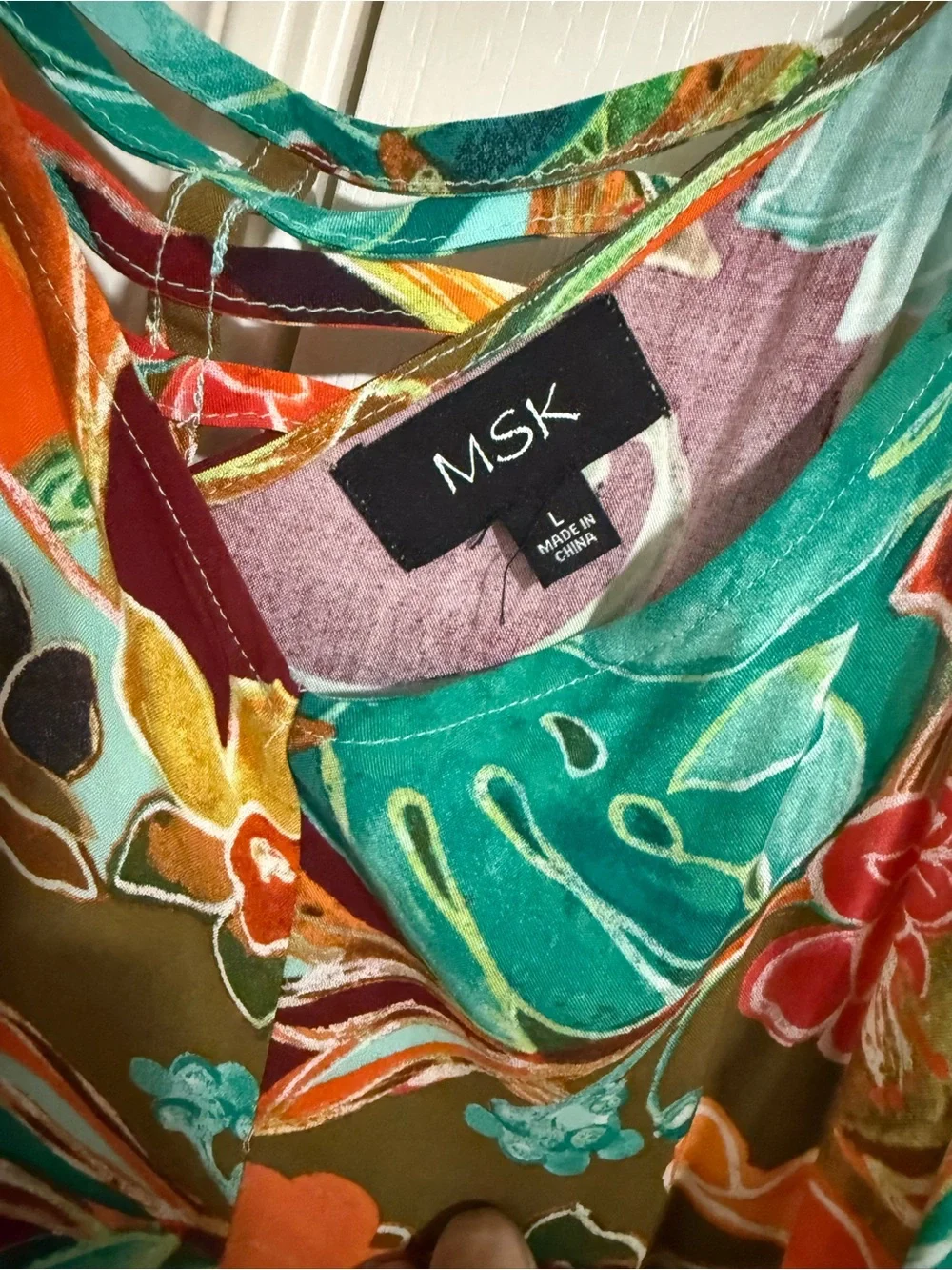 MSK spaghetti strap side zipper wide leg jumper vibrant color and brand new
